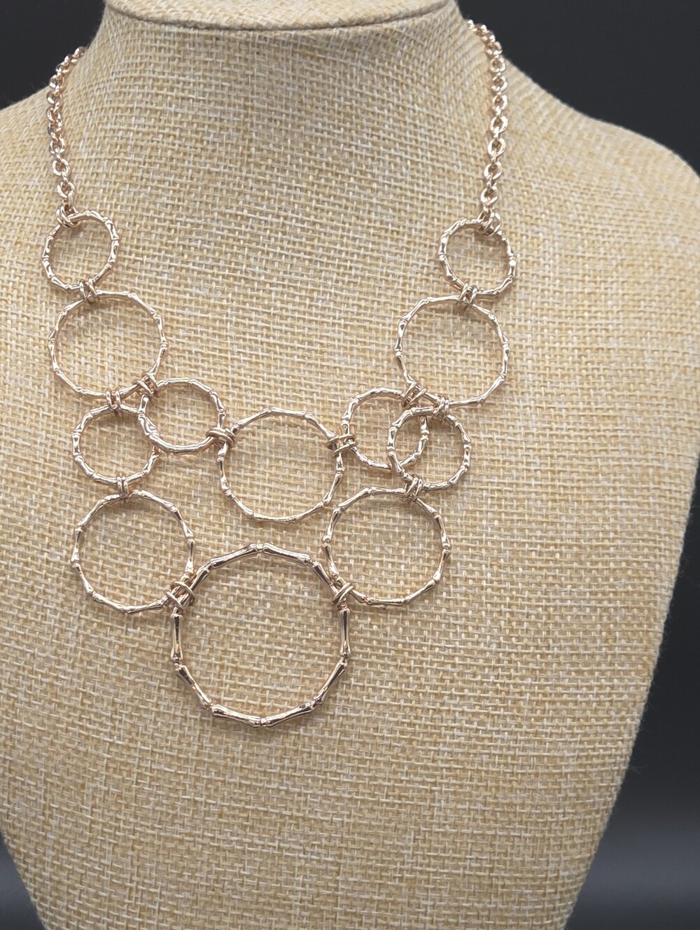 Saks Fifth Avenue Women’s Gold Tone Linked Circle Statement Necklace